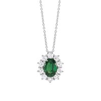 Necklace Salvini Woman LOVE for COLOR in White Gold Smeraldo 20099701 - 20099701